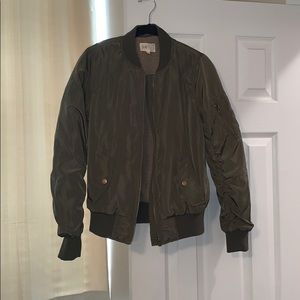 Size small army green bomber jacket by Jolt